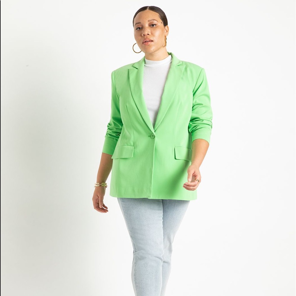 ELOQUII Long Blazer With Open Back 18